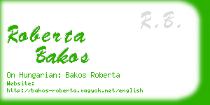 roberta bakos business card